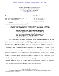 9019 Motion to Approve Settlement with Walchek Parties