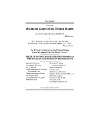 Amicus Brief Filed in This Very Case, Inflexible Punishment for Speech Does Not Make Schools Safer