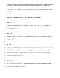 An Account of the Taxonomy of North American Wolves from Morphological and Genetic