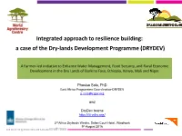 Integrated Approach to Resilience Building: a Case of the Dry-Lands Development Programme (DRYDEV)