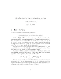 Introduction to the Equivariant Vertex