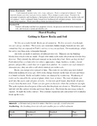 Rocks and Soil Materials