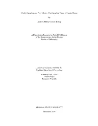 The Signaling Value of Hunted Game