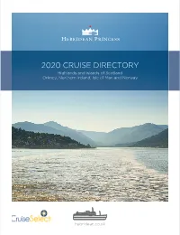 2020 Cruise Directory Directory 2020 Cruise 2020 Cruise Directory M 18 C B Y 80 −−−−−−−−−−−−−−− 17 −−−−−−−−−−−−−−−