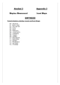 Atodiad 3 Mapiau Mewnosod Appendix 3 Inset Maps GWYNEDD