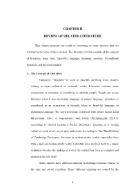 Chapter Ii Review of Related Literature