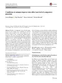 Conditions at Autumn Stopover Sites Affect Survival of a Migratory Passerine