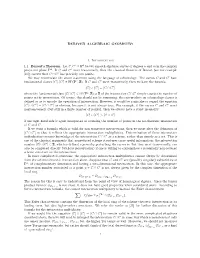 DERIVED ALGEBRAIC GEOMETRY 1. Introduction 1.1. Bezout's Theorem