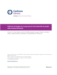 Different Strategies for Using Topical Corticosteroids in People with Eczema (Protocol)