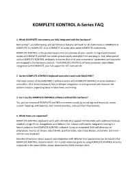 KOMPLETE KONTROL A-Series FAQ