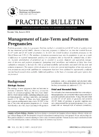 PRACTICE BULLETIN Clinical Management Guidelines for Obstetrician–Gynecologists