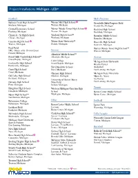 Project Installations: Michigan - LED*