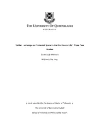 Sicilian Landscape As Contested Space in the First Century BC: Three Case Studies
