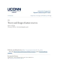 Theory and Design of Nature Reserves Kent E