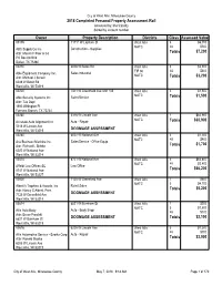 2018 Completed Personal Property Assessment Roll