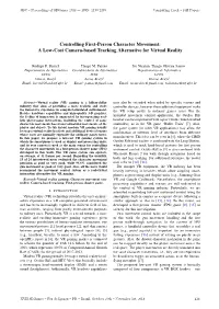A Low-Cost Camera-Based Tracking Alternative for Virtual Reality