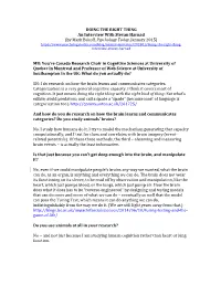 DOING the RIGHT THING an Interview with Stevan Harnad (By