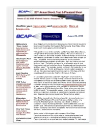 Confirm Your Registration and Sponsorship. More at Bcapa.Com