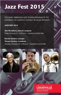 Jazz Fest 2015 Program