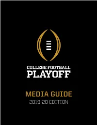 Media Guide 2019-20 Edition Table of Contents