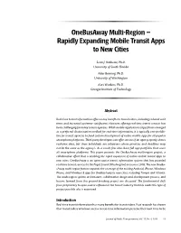 Onebusaway Multi-Region Â•Fi Rapidly Expanding Mobile Transit Apps to New Cities