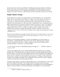 Rapid Climate Change