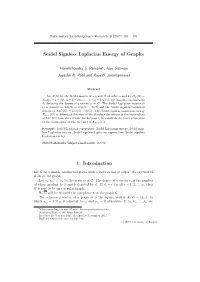 Seidel Signless Laplacian Energy of Graphs 1. Introduction