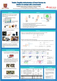 Twistin: Tangible Authentication of Smart Devices Via Motion Co-Analysis with a Smartwatch