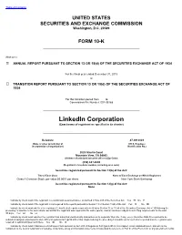 Linkedin Corporation (Exact Name of Registrant As Specified in Its Charter)