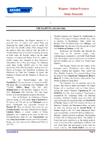 Rajputs - Sailent Features