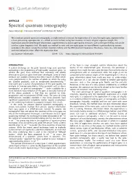 Spectral Quantum Tomography
