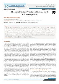 The Construction Principle of Double Cloth and Its Properties