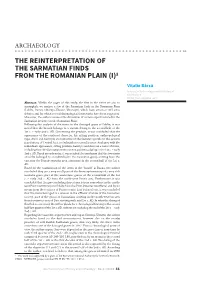 The Reinterpretation of the Sarmatian Finds from the Romanian Plain