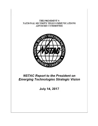 NSTAC Report to the President on Emerging Technologies Strategic Vision