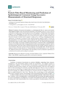 Particle Filter Based Monitoring and Prediction of Spatiotemporal Corrosion Using Successive Measurements of Structural Responses