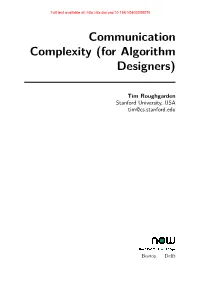 Communication Complexity (For Algorithm Designers)