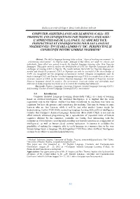 Computer Assisted Language Learning (Call)