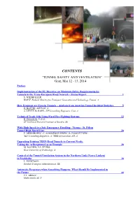 CONTENTS “TUNNEL SAFETY and VENTILATION” Graz, Mai 12 - 13, 2014 Preface