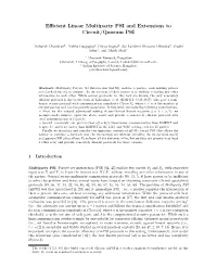 Efficient Linear Multiparty PSI and Extensions to Circuit/Quorum