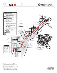 Local Bus Route 54 Map Metrotransit.Org 612-373-3333