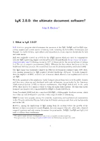 Lyx 2: the Ultimate Document Software