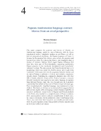 Papuan-Austronesian Language Contact: Alorese from an Areal Perspective