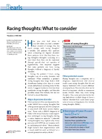 Racing Thoughts: What to Consider