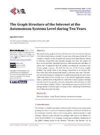The Graph Structure of the Internet at the Autonomous Systems Level During Ten Years