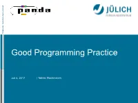 Good Programming Practice