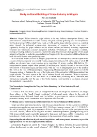 Study on Brand Building of Grape Industry in Ningxia