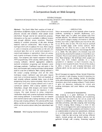 A Comparative Study on Web Scraping