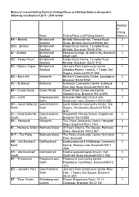 Final Polling Districts and Polling Places