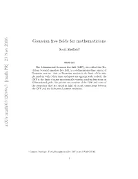 [Math.PR] 23 Nov 2006 Gaussian Free Fields for Mathematicians