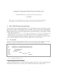 Sequence Alignment/Map Format Specification